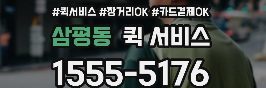 삼평동 퀵 서비스