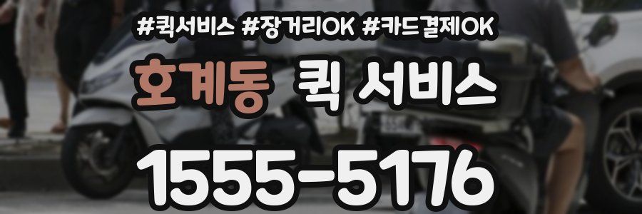 호계동 퀵 서비스