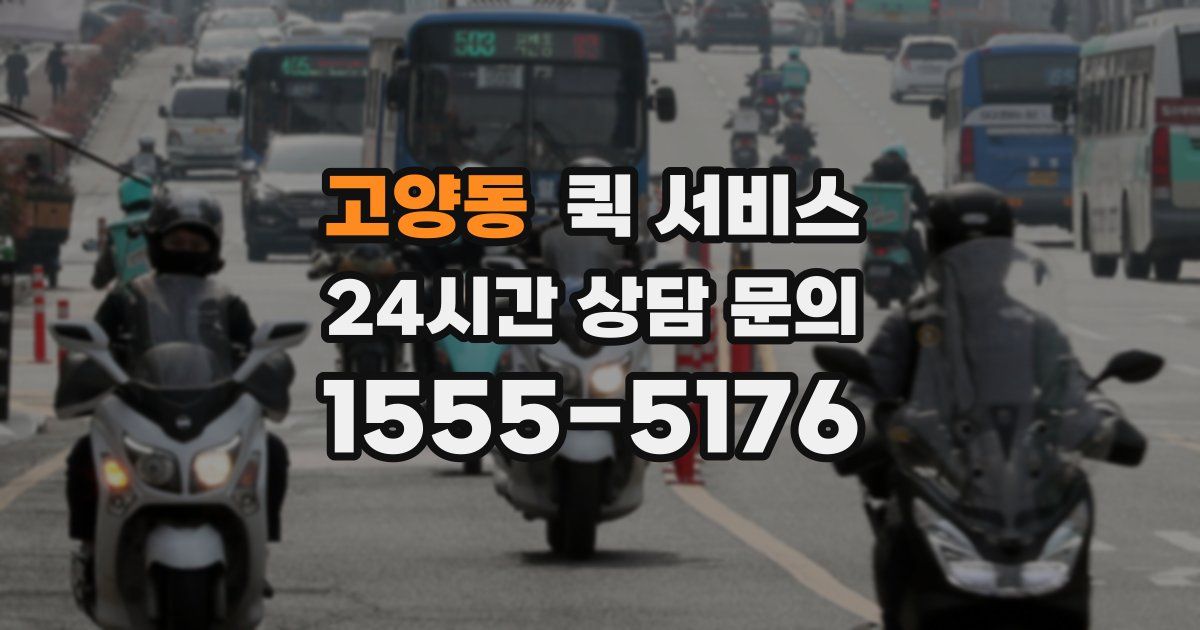 고양동 퀵 서비스