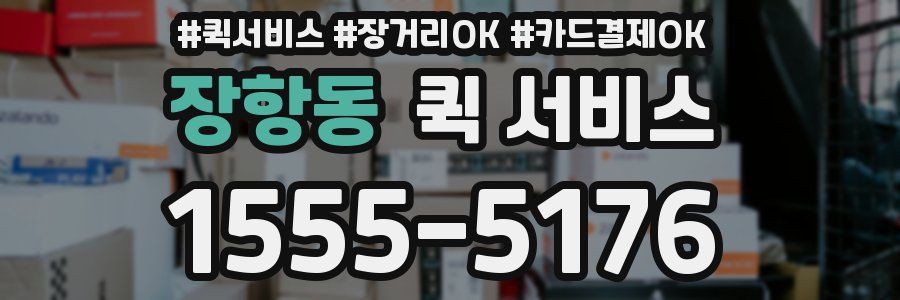 장항동 퀵 서비스