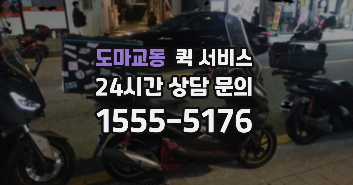 도마교동 퀵 서비스