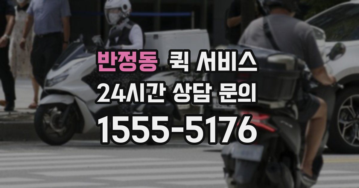 반정동 퀵 서비스