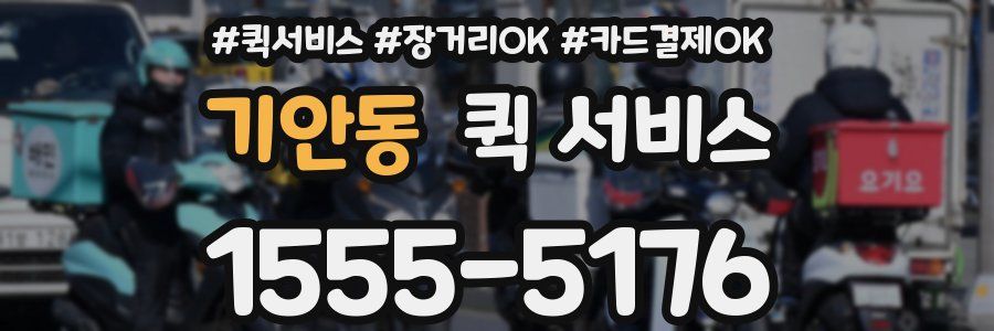 기안동 퀵 서비스