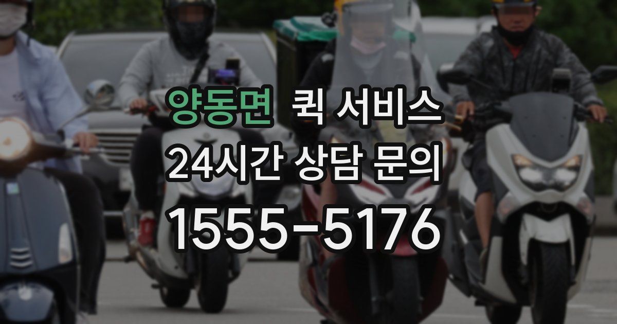 양동면 퀵 서비스