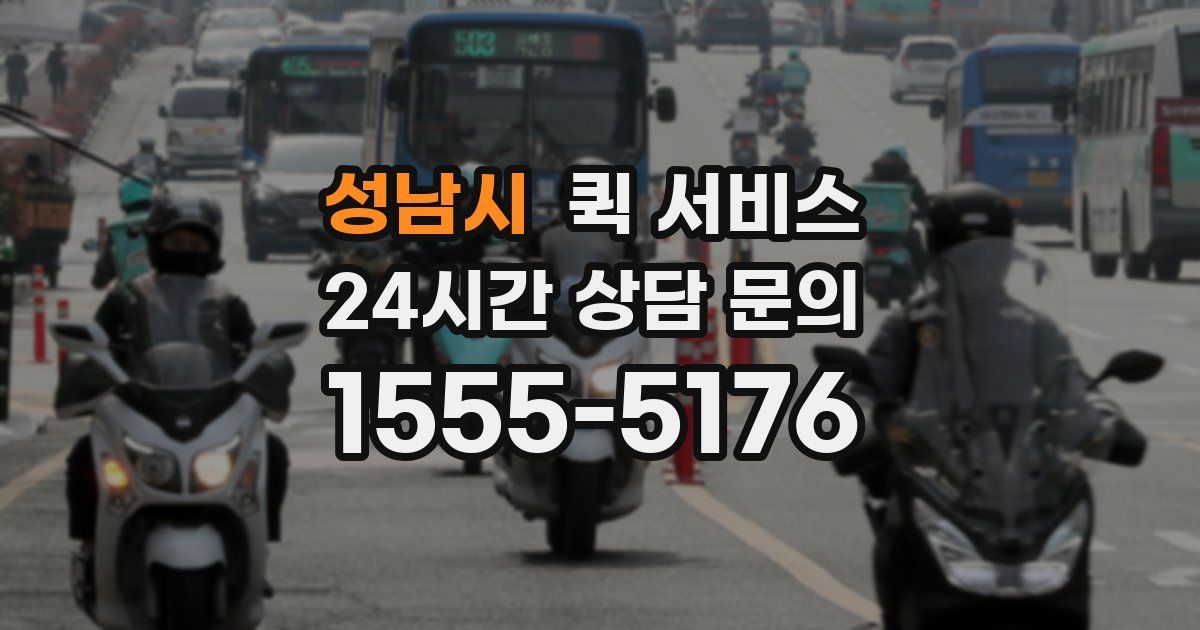 성남시 퀵 서비스