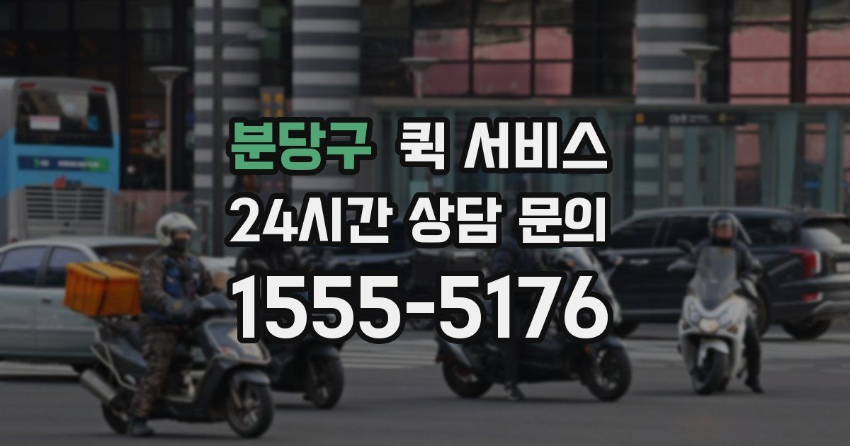 분당구 퀵 서비스