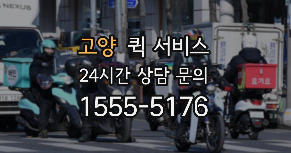 고양 퀵 서비스