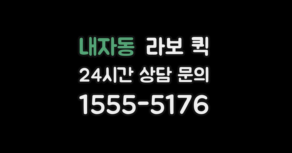 내자동 라보 퀵