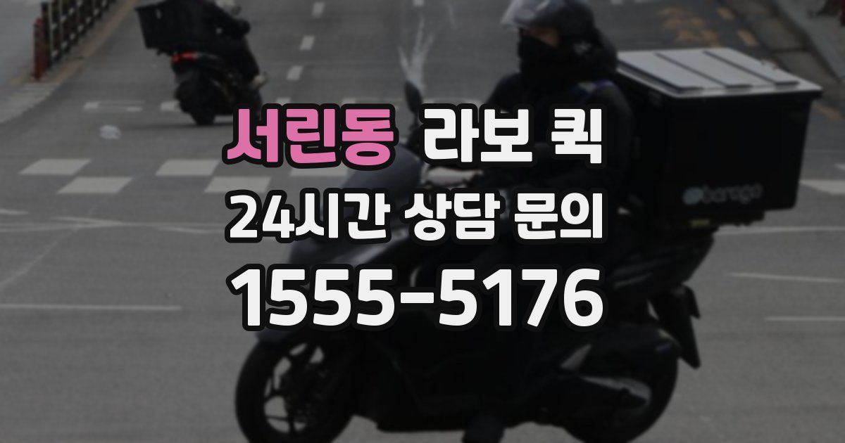서린동 라보 퀵