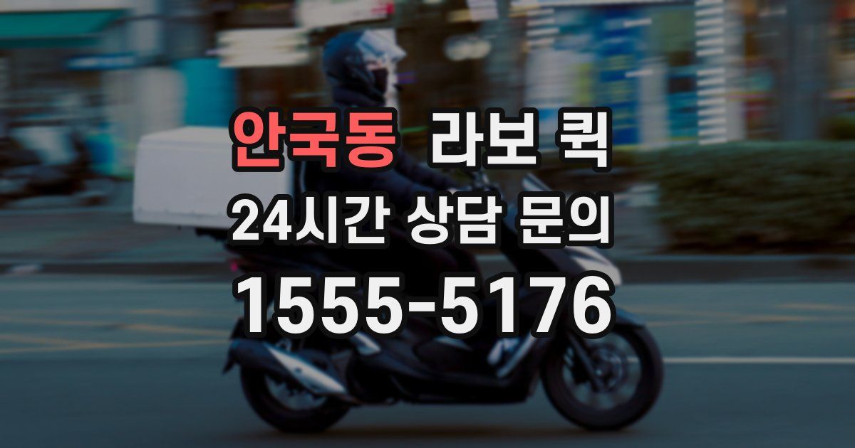 안국동 라보 퀵