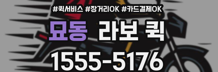 묘동 라보 퀵