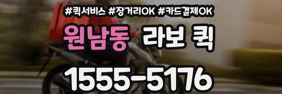 원남동 라보 퀵