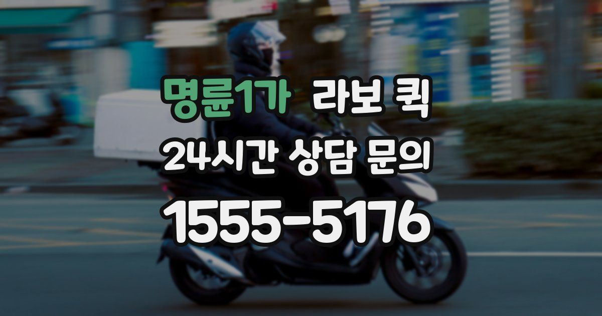 명륜1가 라보 퀵