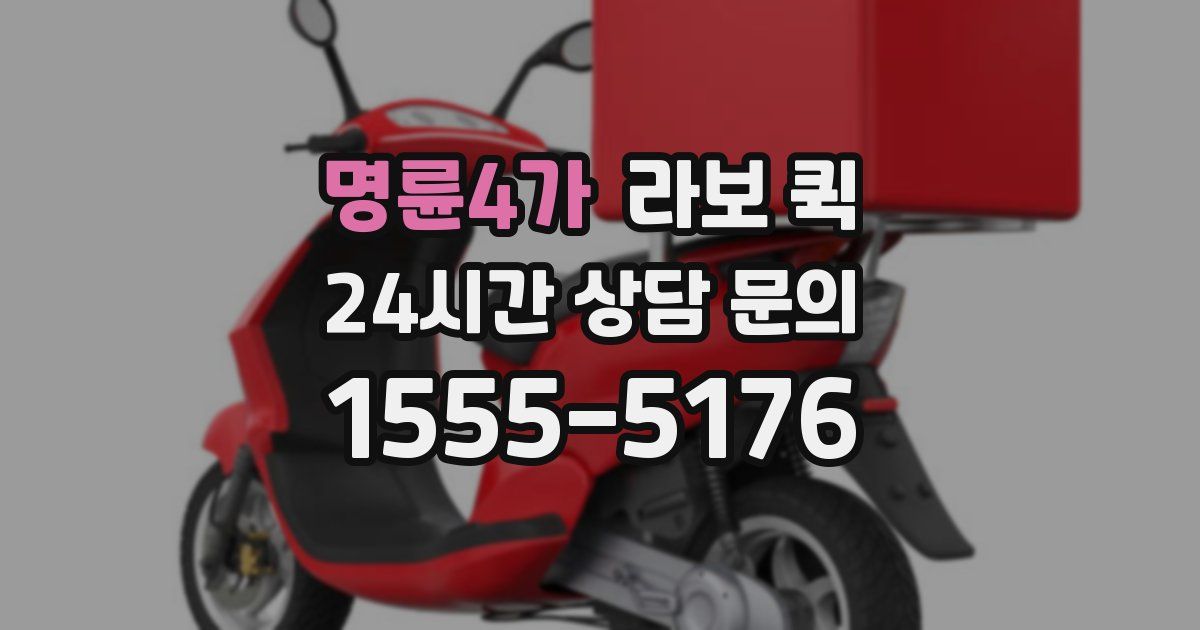 명륜4가 라보 퀵