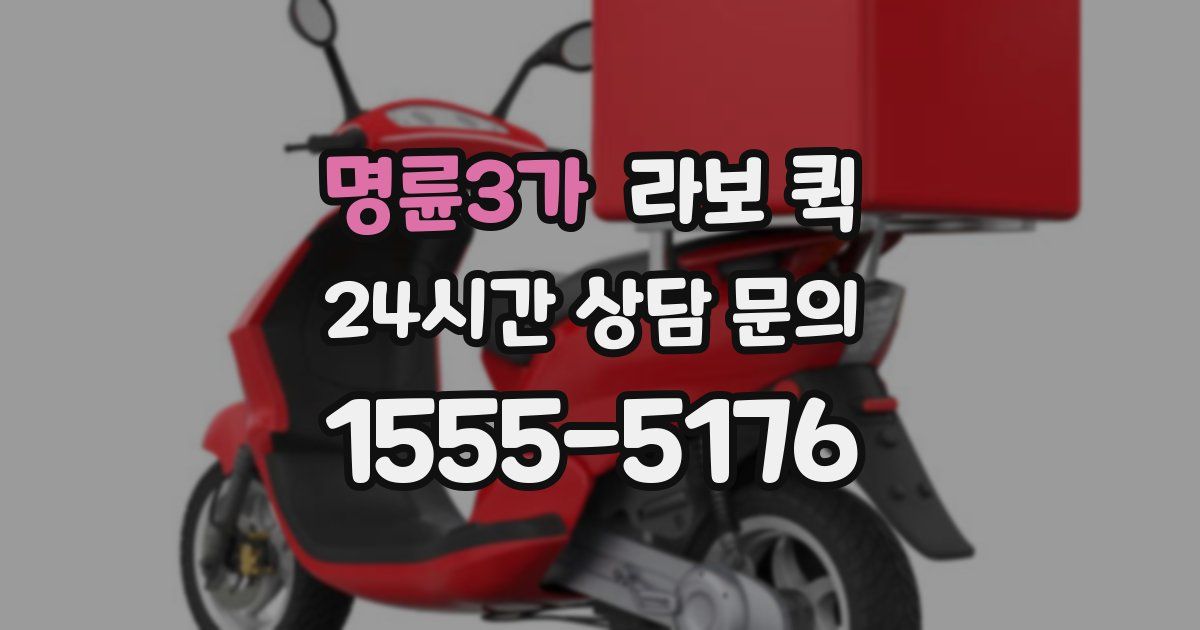 명륜3가 라보 퀵