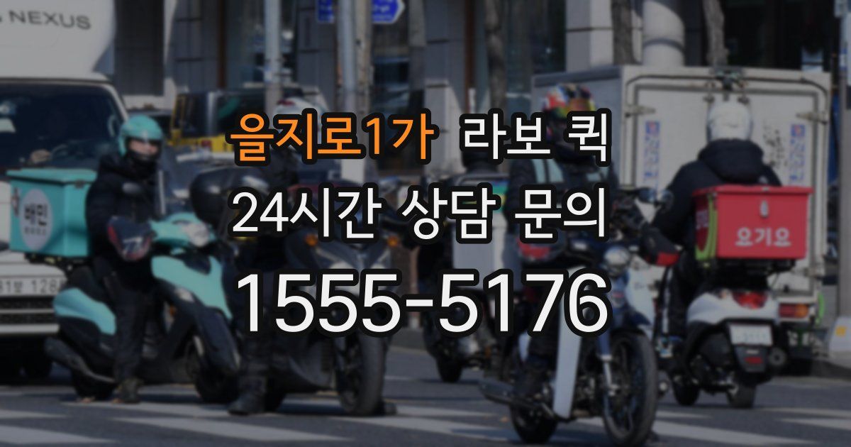 을지로1가 라보 퀵