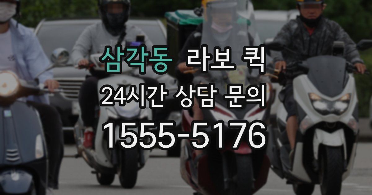 삼각동 라보 퀵
