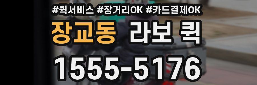 장교동 라보 퀵