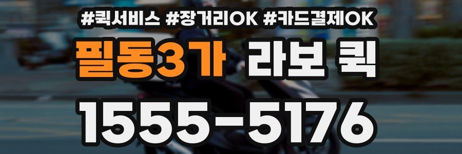 필동3가 라보 퀵