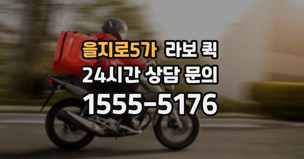 을지로5가 라보 퀵
