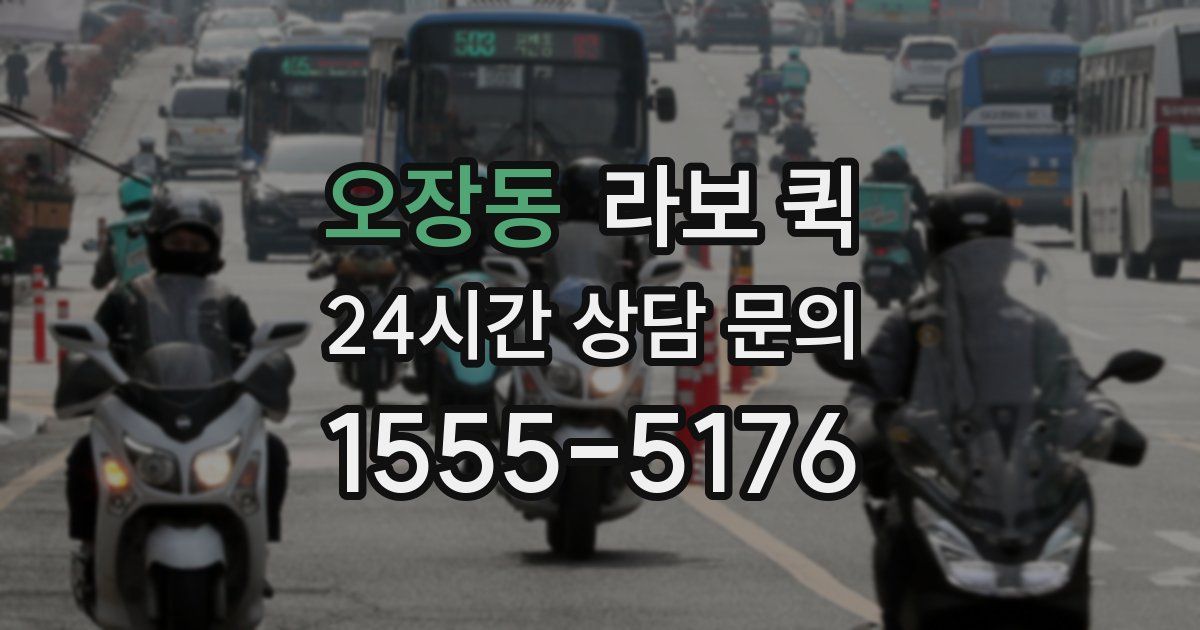 오장동 라보 퀵