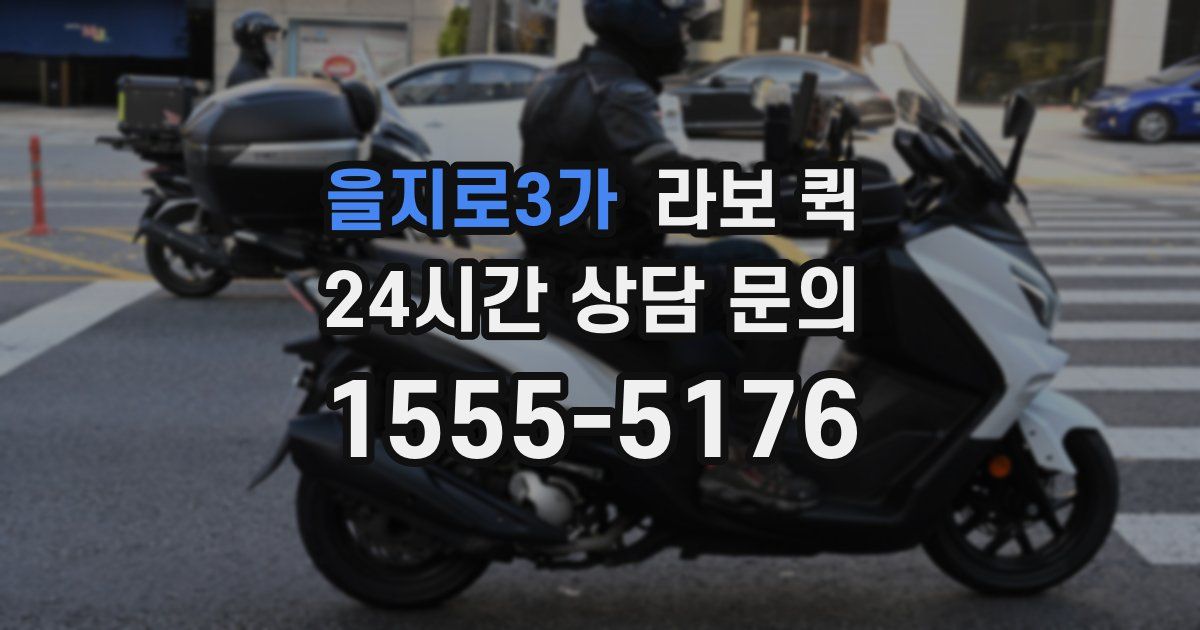 을지로3가 라보 퀵