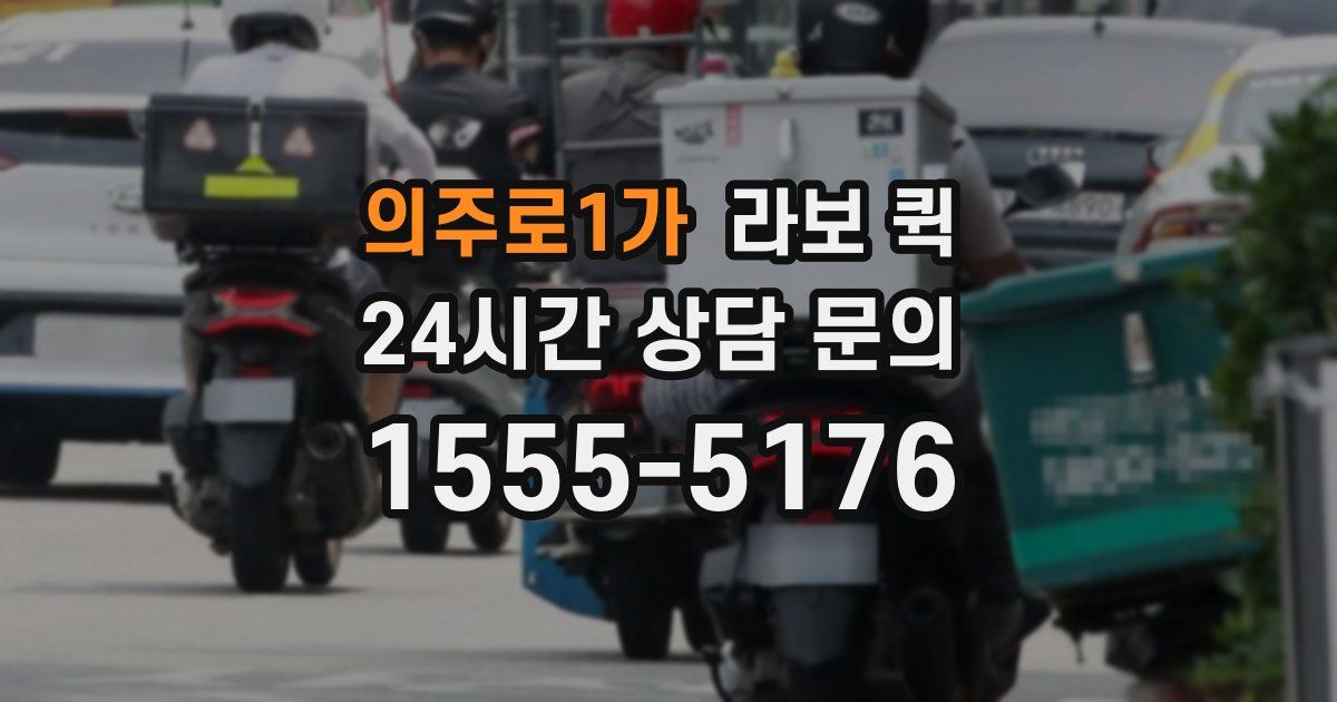 의주로1가 라보 퀵