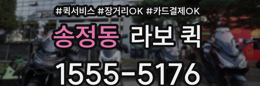 송정동 라보 퀵