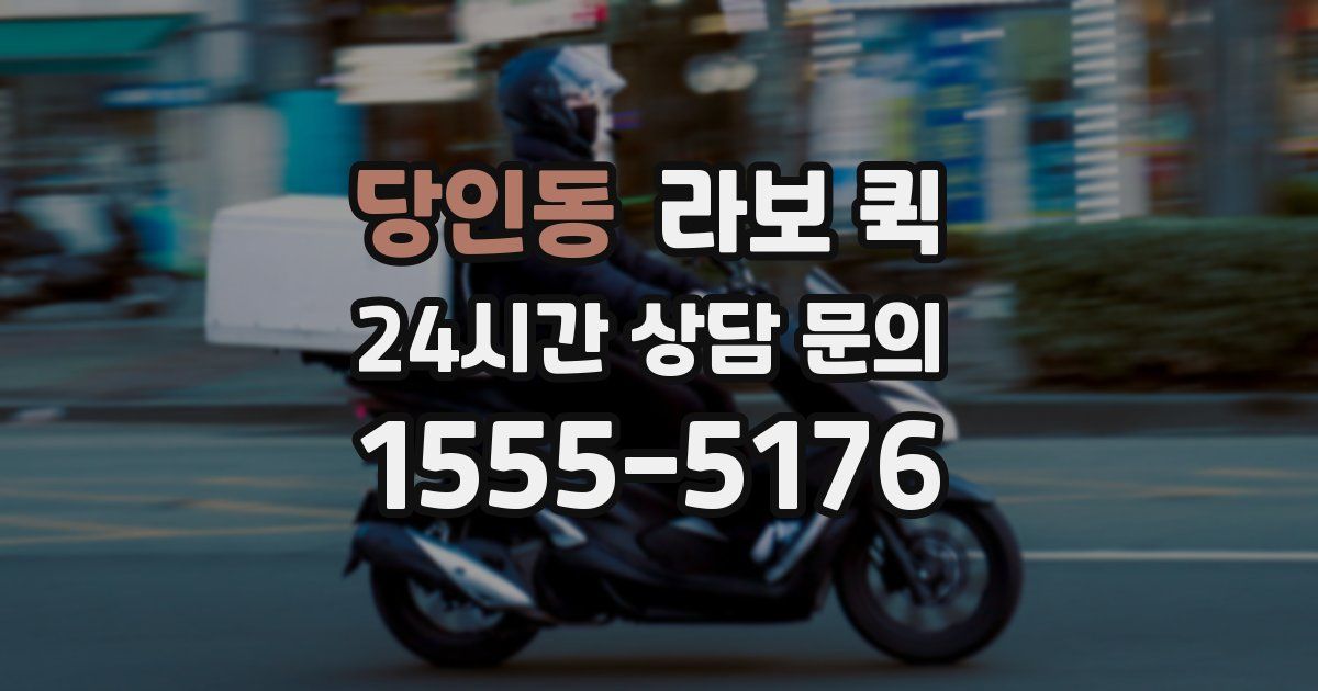 당인동 라보 퀵