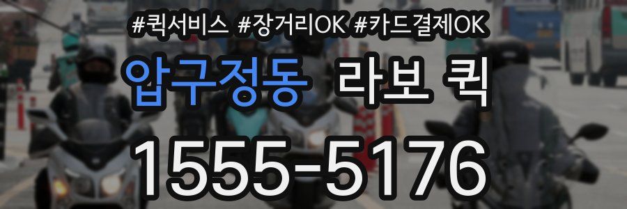 압구정동 라보 퀵
