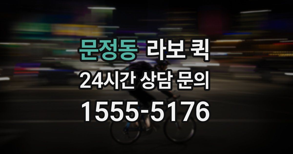 문정동 라보 퀵