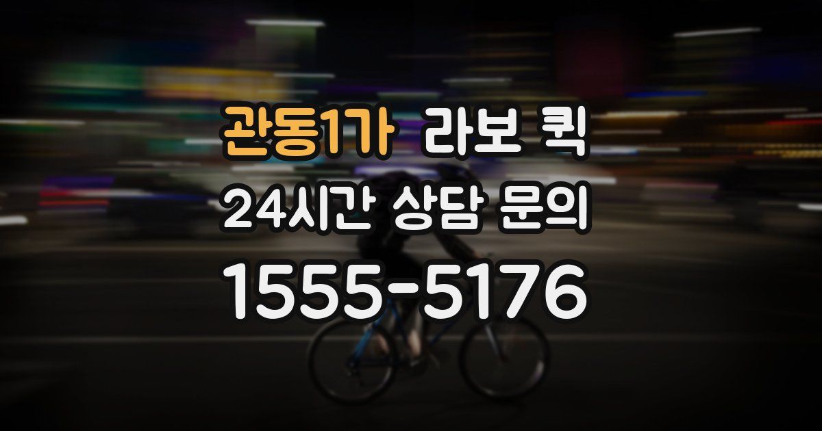 관동1가 라보 퀵