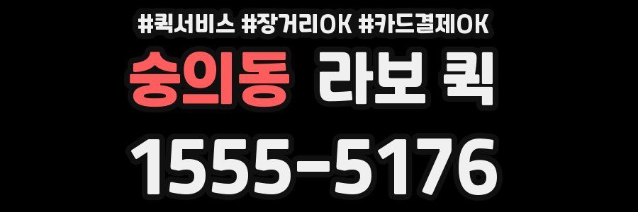 숭의동 라보 퀵