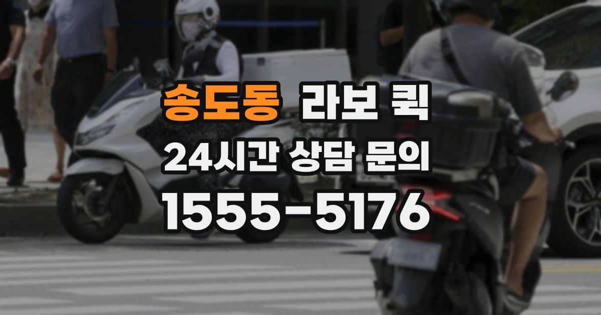 송도동 라보 퀵