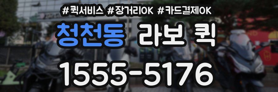 청천동 라보 퀵