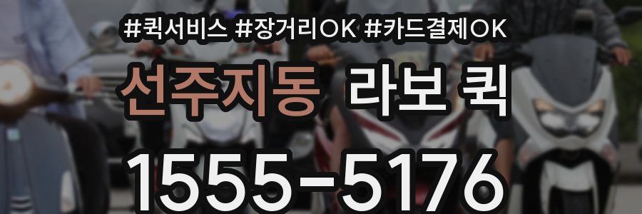 선주지동 라보 퀵