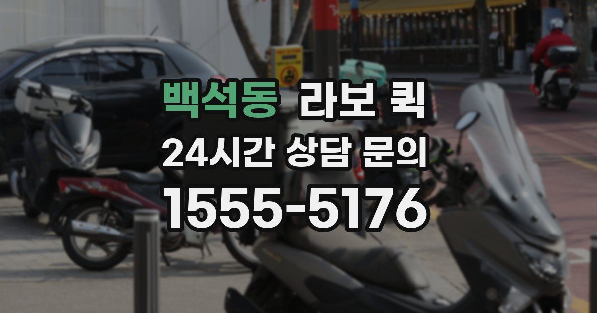 백석동 라보 퀵