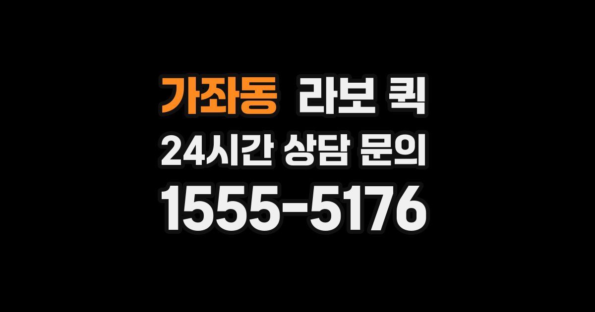 가좌동 라보 퀵
