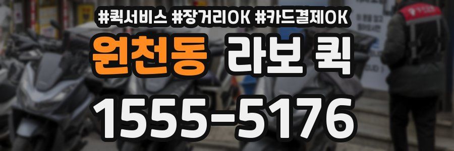 원천동 라보 퀵