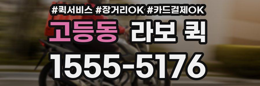 고등동 라보 퀵