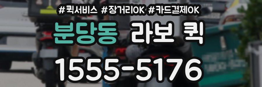 분당동 라보 퀵