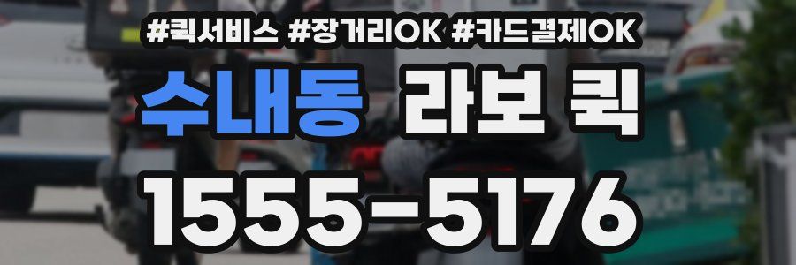 수내동 라보 퀵