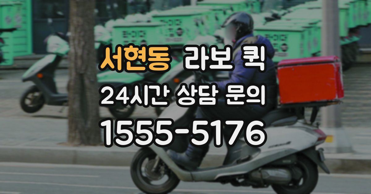 서현동 라보 퀵
