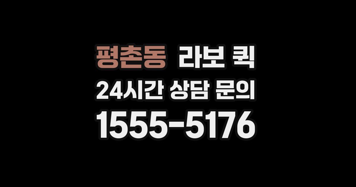 평촌동 라보 퀵