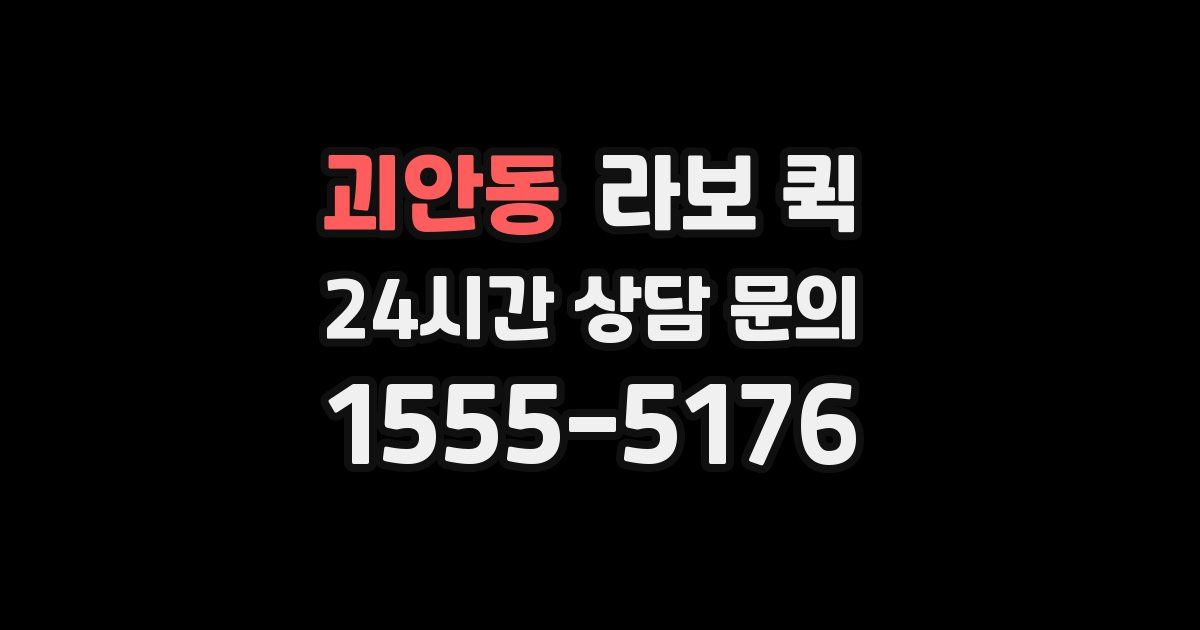 괴안동 라보 퀵