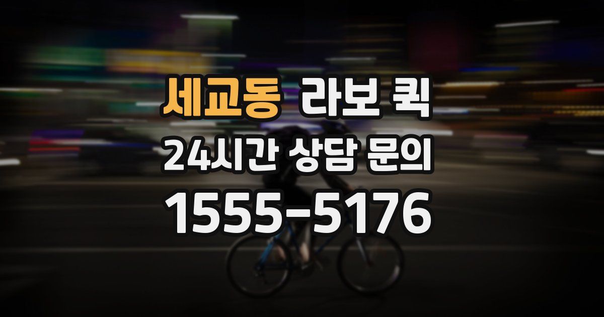 세교동 라보 퀵
