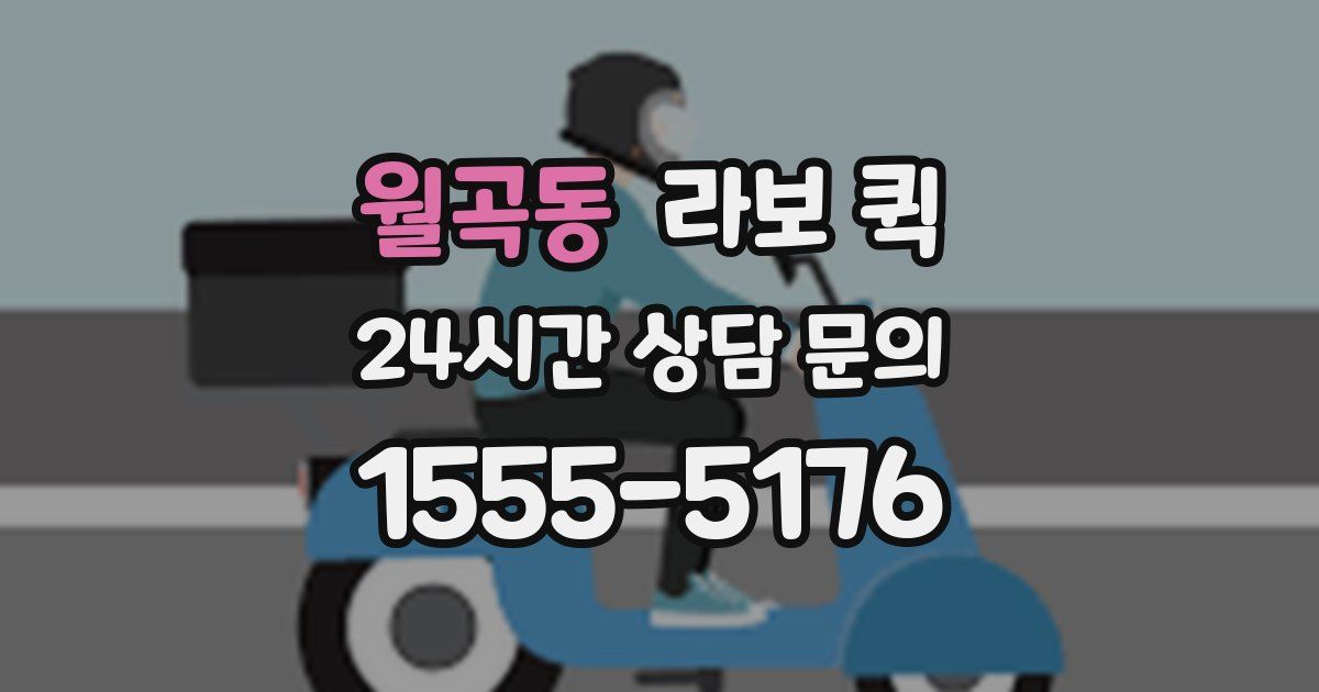 월곡동 라보 퀵