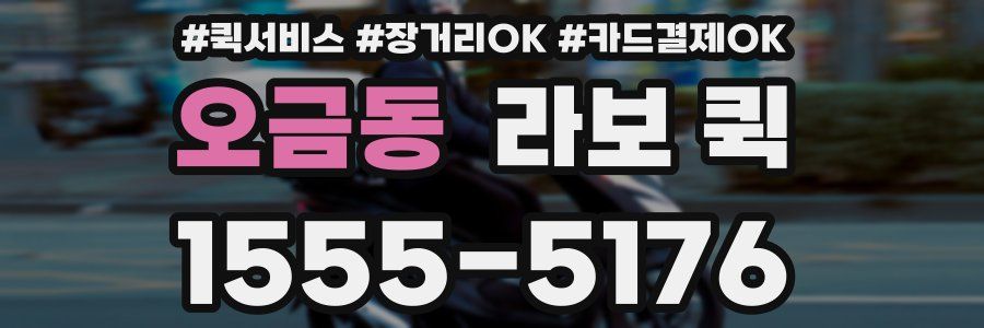 오금동 라보 퀵