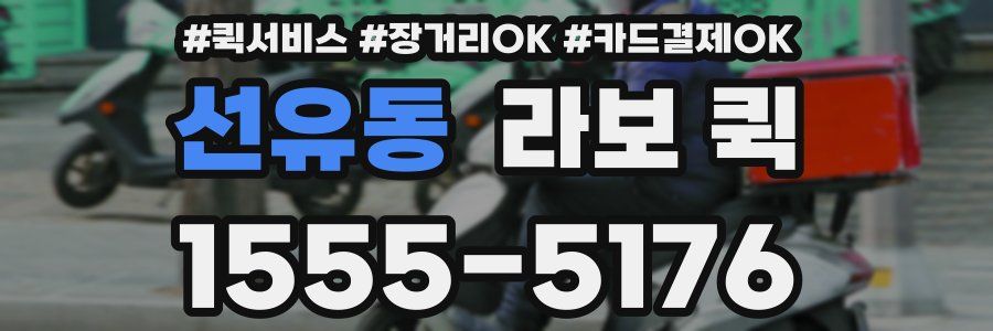 선유동 라보 퀵