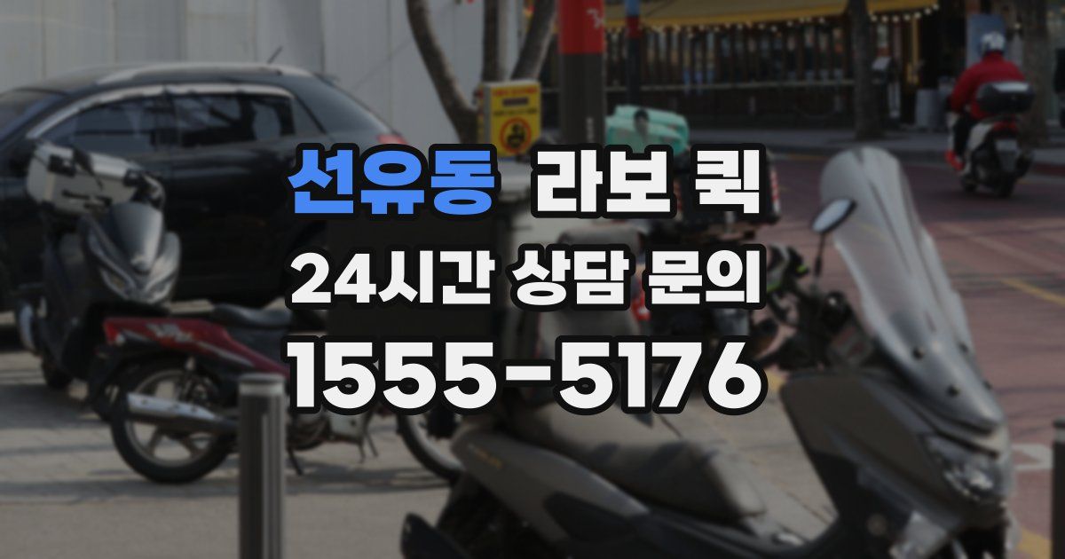 선유동 라보 퀵
